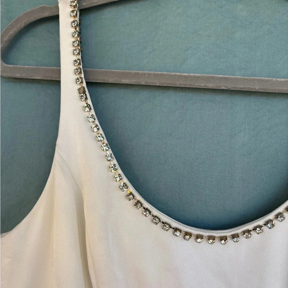 NWOT IEENA MAC DUGGAL White Embellished Sleeveless Evening Dress Size 4 Evening - Picture 7 of 13